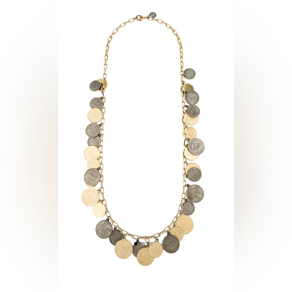 Rare $198 Tory Burch Coin Pendant Necklace